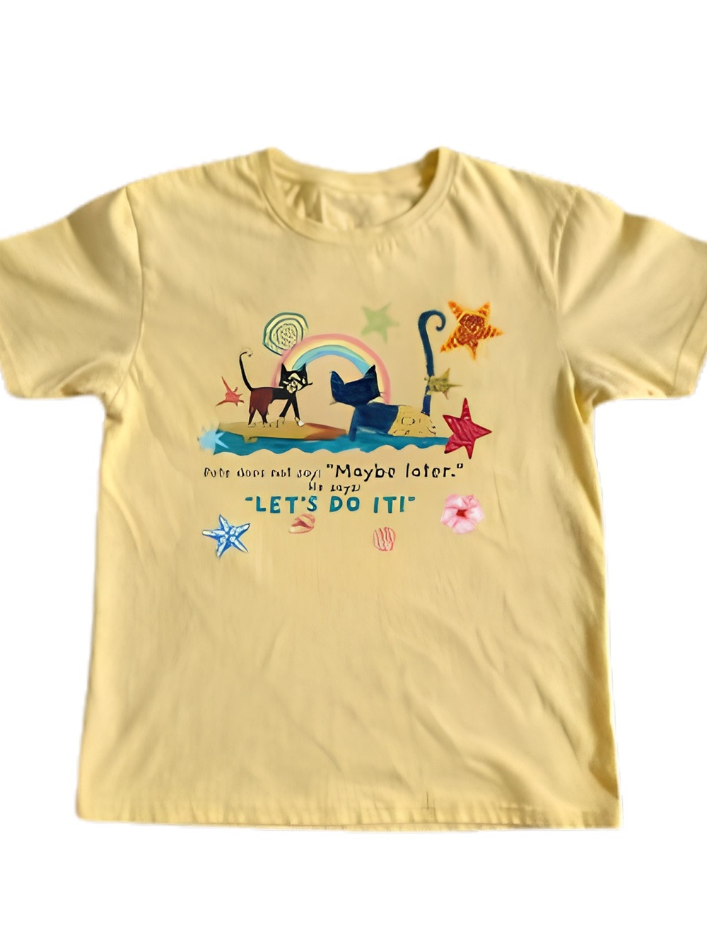 Gildan Yellow Graphic Tee - "Let's Do It"